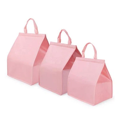 Bag Cinio Heb ei Wehyddu wedi'i Inswleiddio Plygadwy